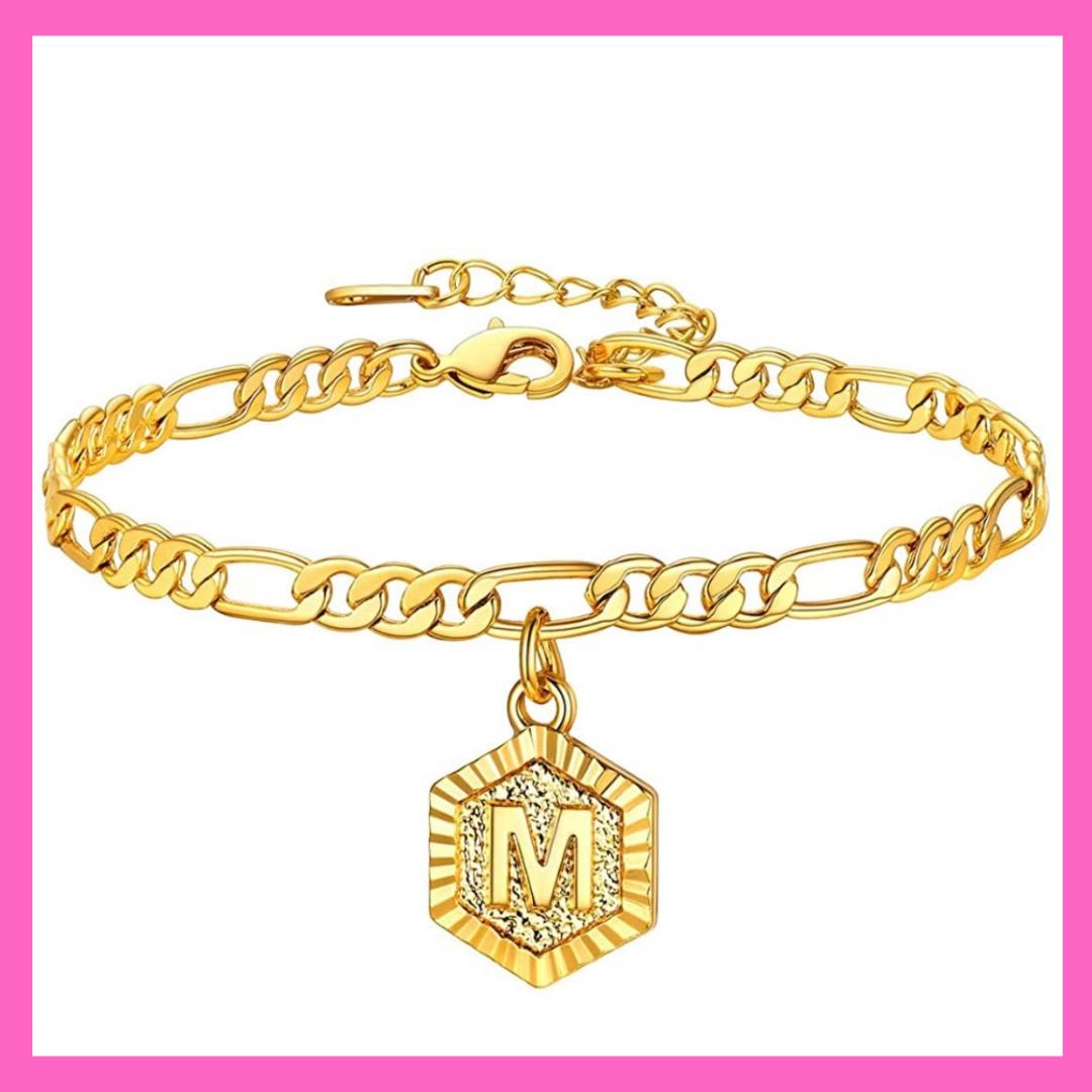 M Initial Letter Anklet