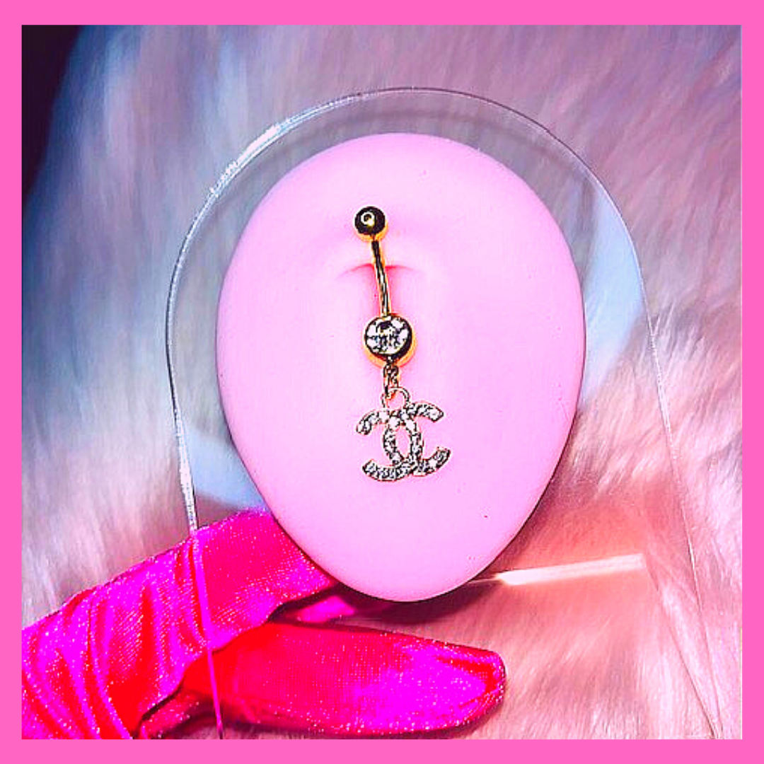 Double c belly ring deals