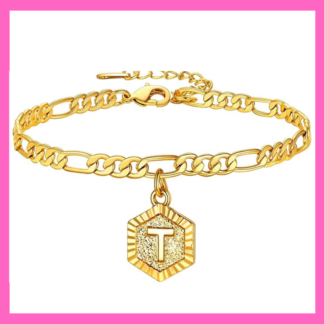 T Initial Letter Anklet