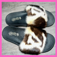 LXV Luxury Fur Slides